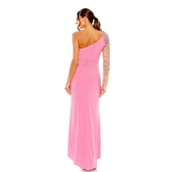 Mac Duggal Asymmetrical Crystal-Embellished Jersey Gown size 8 $698 - Picture 3 of 12